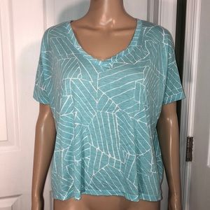 Check and Stripe Light Blue Tee S